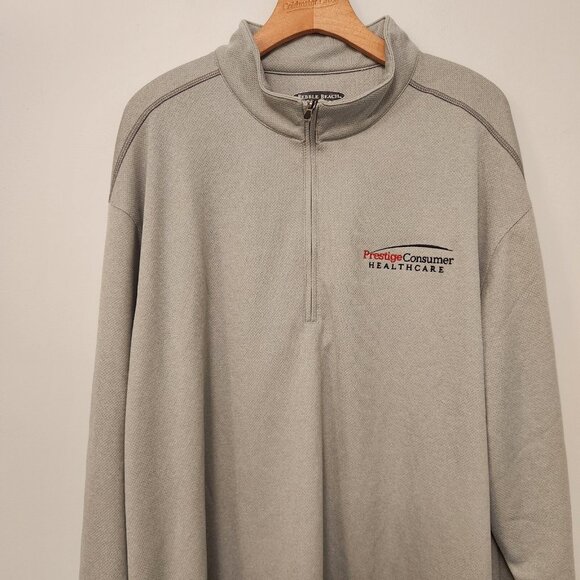 Pebble Beach Performance 1/4 Zip Pullover Embroidered Logos Mens XXL NEW - Picture 5 of 16